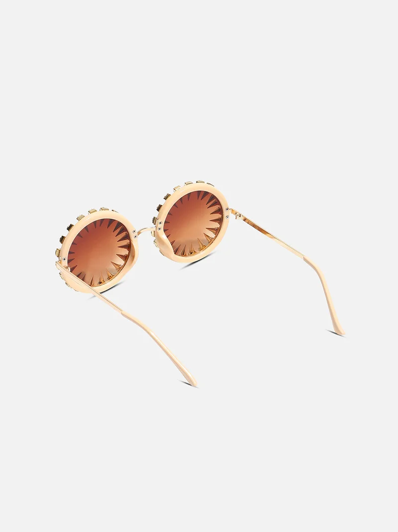Haute Sauce Women Round Sunglasses With UV Protected Lens
