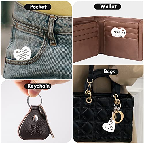Qunrwe Pocket Hug Token for Him Boyfriend Men,Sobriety Gifts for Women Men Friends,Birthday Anniversary Graduation Gifts,Inspirational Gift Token for Son Daughter with Leather Keychain - Image 4