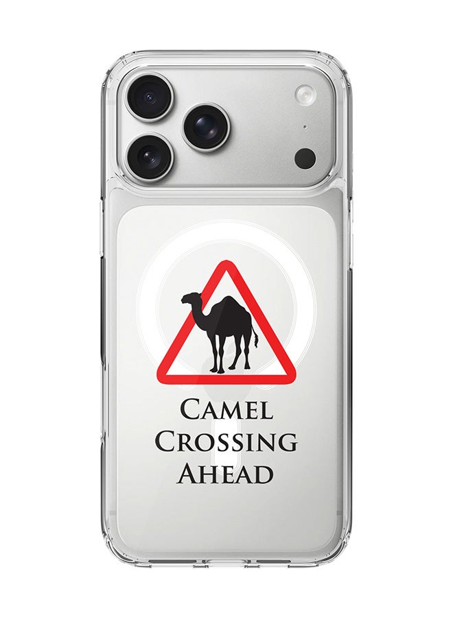 Stylizedd Classic Clear MagSafe Case for iPhone 17 Pro Max , Hybrid Soft Case Flexible Edges Anti Drop TPU PC Gel Thin Transparent Cover [ Designed for iPhone 17 Pro Max ] - Camel Crossing