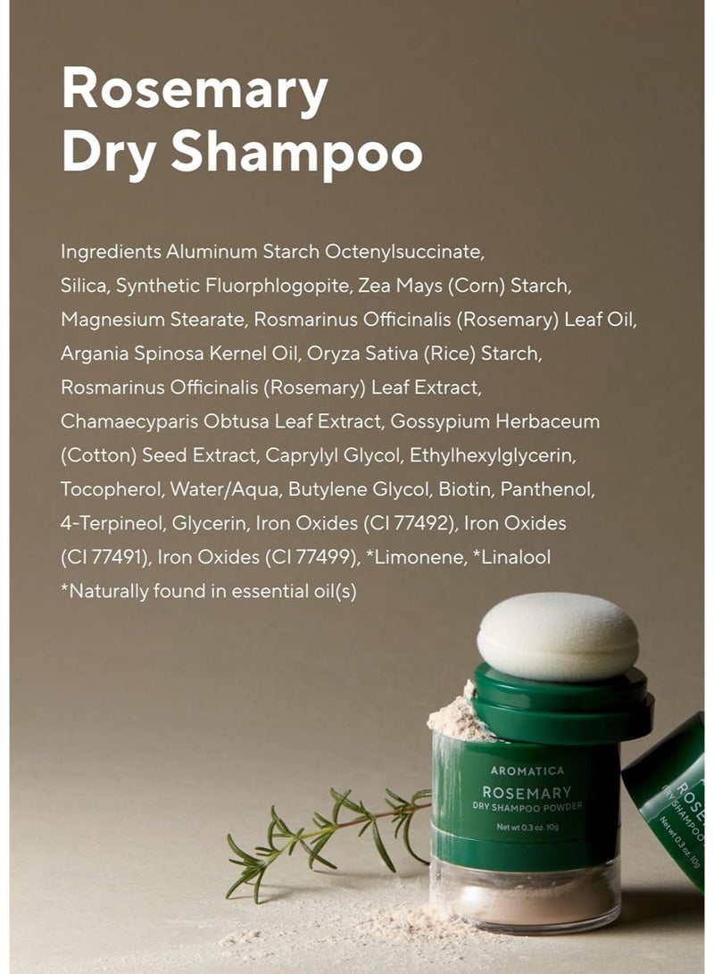 Aromatica, Dry Shampoo Powder, Rosemary, 0.3 oz (10 g) - Image 5
