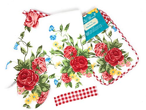 The Pioneer Woman The Pioneer Woman Sweet Rose Kitchen Towel Oven Mitt and Pot Holder Set
