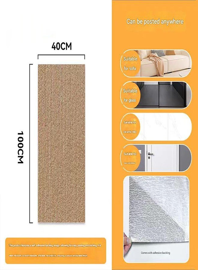 YUISI Cat Scratch Pad, DIY Scratching Pad for Cats, Wall Cat Scratcher Mat, Cuttable Adhesive Pet Scratching Mat for Wall, Couch, Floor, Cabinet - Image 5