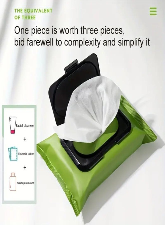 ميسلو مناديل ميسلو المرطبة للتنظيف العميق، 60 قطعة، بخلاصة الأفوكادو، مزيلة للمكياج، مناديل للوجه بخلاصة الخيار وفيتامين هـ، مزيلة للمكياج، مرطبة ومنعشة وملطفة. - Image 5