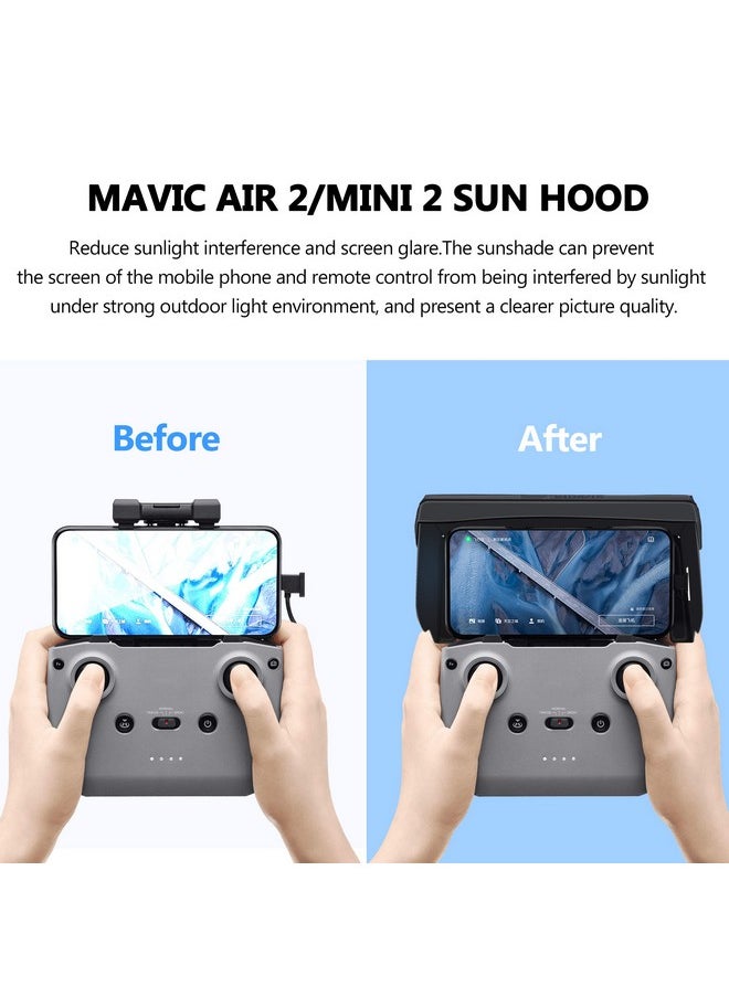 STARTRC STARTRC Sun Hood Sunshade for DJI Mavic Mini 2/Mavic Air 2 Controller Accessories for 4.4-7.1inch Smartphone Screen - Black  - Image 5