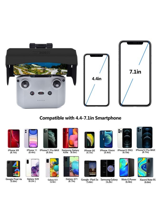 STARTRC STARTRC Sun Hood Sunshade for DJI Mavic Mini 2/Mavic Air 2 Controller Accessories for 4.4-7.1inch Smartphone Screen - Black  - Image 4