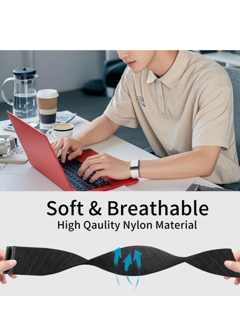 Stretchy Nylon Replacement Band Compatible For Whoop 5.0 Wearable Fitness Tracker Accessories Men & Women Fashion Adjustable Wristband Breathable,Comfortable & Easy to Use Strap - Image 2