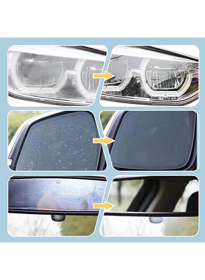 Excefore Multifunctional Glass Oil Film Foam Remover, 2 Pcs Glass Oil Film Remover For Car With Sponge Towel, Car Glass Oil Film Cleaner, Glass Stain Removal Cleaner, Oil Film Remover For Car Window - Image 4