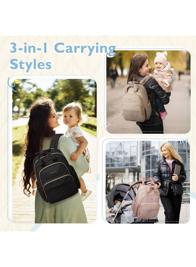 MOMMORE mommore Diaper Bag Backpack Large Baby Bag for Boys Girls Quilted Travel Diaper Backpack with Changing Pad, Stroller Straps - Image 2