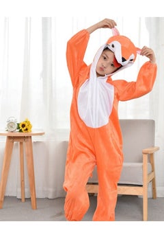 Brain Giggles Brain Giggles Fox Animal Plush Costume Design Halloween Carnival Party Jumpsuit for Kids Boys & Girls Large  - Image 1