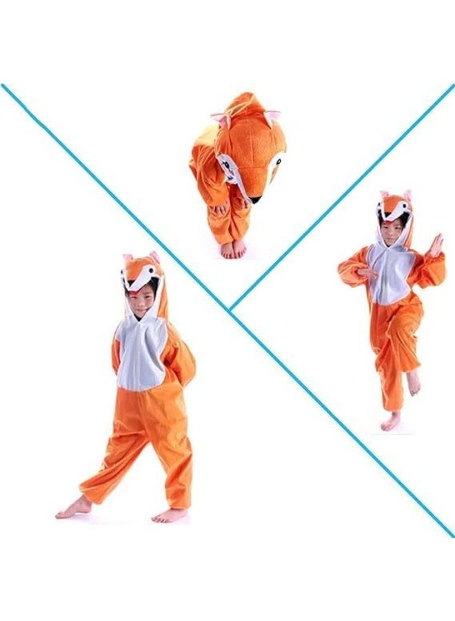 Brain Giggles Fox Animal Plush Costume Design Halloween Carnival Party Jumpsuit for Kids Boys & Girls Large - Image 2