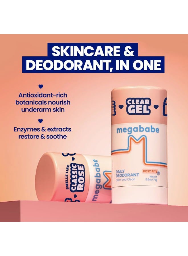 Megababe Daily Deodorant - Rosy Pits | Aluminum-Free, Clear & Clean | 2.6 oz - 2 Pack - Image 5