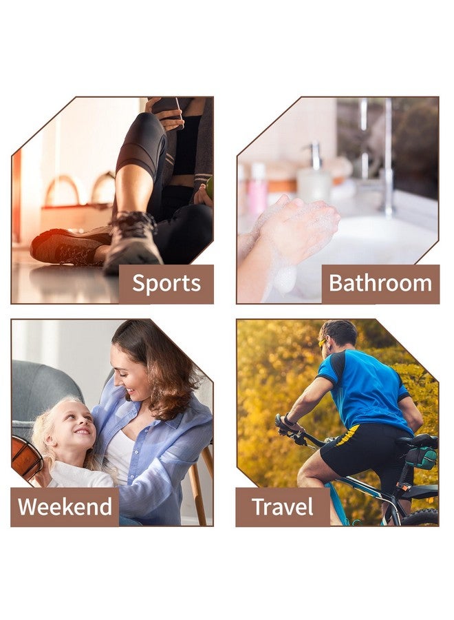 تيكسون زجاجات السفر الفارغة 2 أونصة (10 قطع) حاوية مستحضرات التجميل البلاستيكية بحجم السفر TSA زجاجة ضغط كهرمانية لبلسم الشامبو (غطاء قلاب) - Image 3