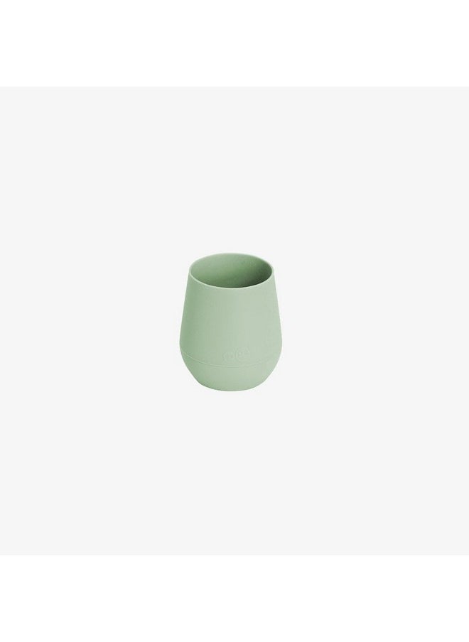 ezpz ezpz Tiny Cup - 100% Silicone Drinking Training Open Cup for Baby/Infants - Designed by a Pediatric Feeding Specialist - Soft Non-Slip Grip - Weighted Base & Tactile Bumps - 59 ml, 4 Months+(Sage)  - Image 1