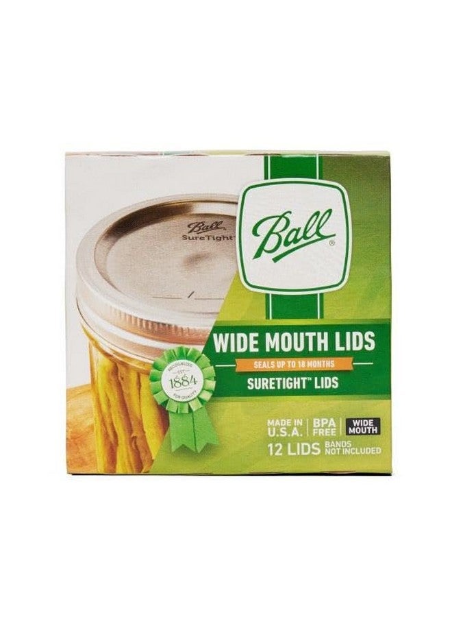 Ball Ball Wide Mouth Lids for Glass Mason Jars, Used for Canning, Pickling, Juice, Jam, Jelly 12-Count, Pack of 6 (72-Lids Total)  - Image 2