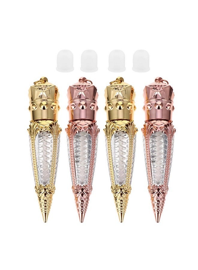 FRCOLOR 10pcs Empty Lip Gloss Tube DIY Lipstick Container Lip Gloss Container Rhinestone Lip Balm Bottle Plastic - Image 1