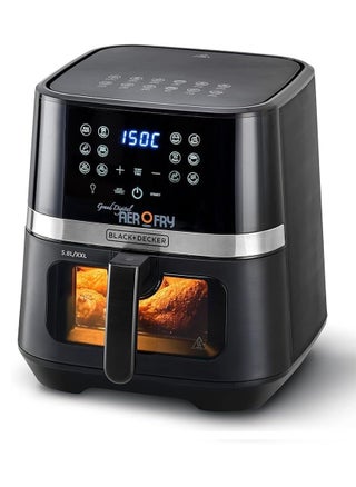 12-in-1 Digital Air Fryer, 1800W, 8.5L/2Kg Capacity, Rapid Hot Air Circulation for Frying, Grilling, Baking and Broiling, Brushed Matte Finish, Viewing Window - Black/Silver, AF5800-B5 - pzsku/Z58E15FD3CD48625AA119Z/45/1750914163/3164b553-af4c-4207-b7a5-f87208d0b2a5