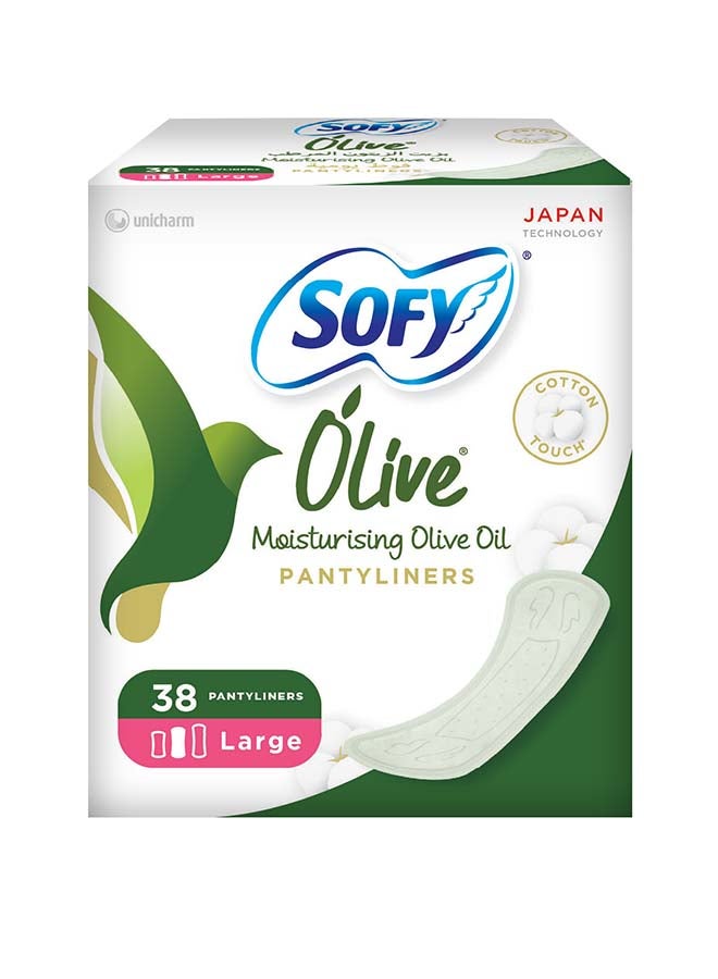 SOFY Olive Daily Panty Liner, Large 175 mm, Pack of 38 Panty Liners - Image 1
