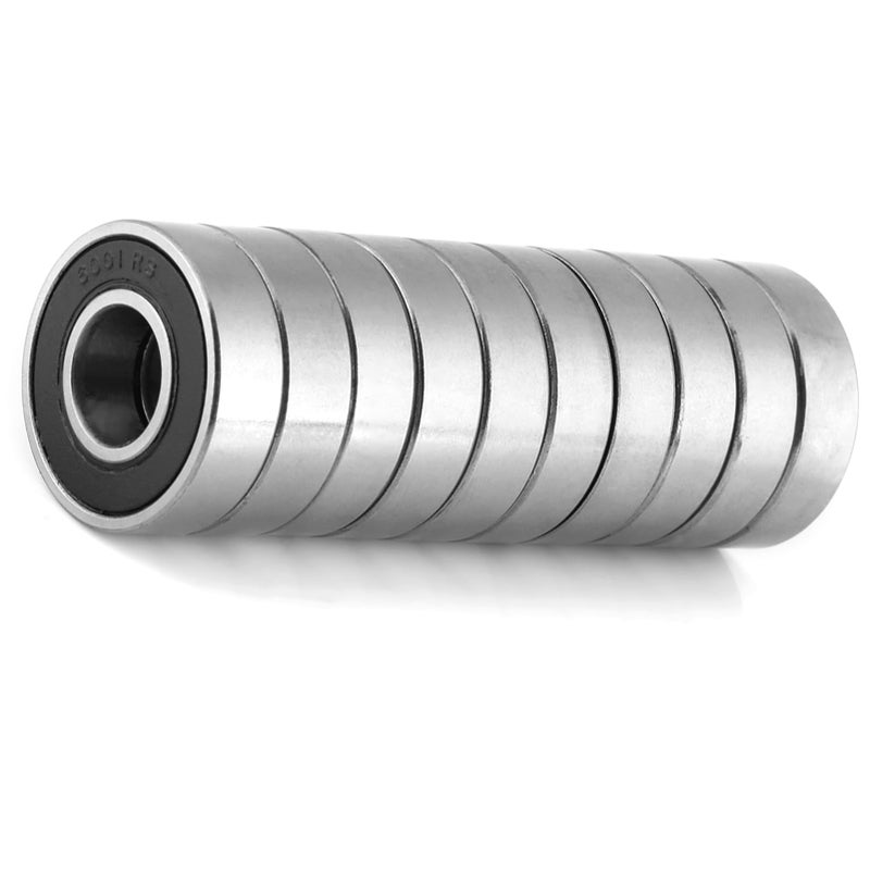 10 حزمة محامل كريات ذات أخاديد عميقة مغلقة بالمطاط متعددة الاستخدامات 12x28x8 مم - Image 2