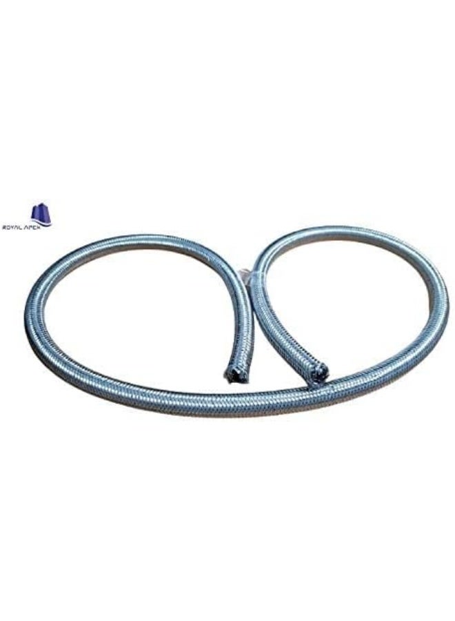 Royal Apex Stainless Steel Gas Hose 1.4 Meter Gas Stove Hose Silver  - Image 2