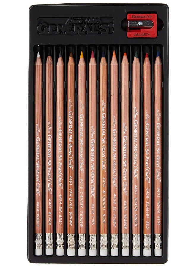 جينيرالز أقلام طباشير باستيل جنرال بينسل 4400-12A، 12 لونًا، متعدد الألوان، 7 × 1/4 × 1/4 بوصة - Image 3