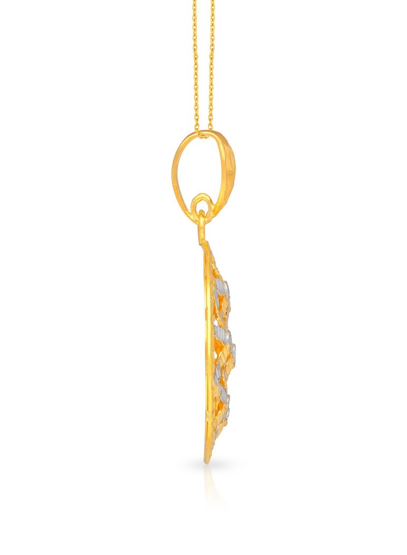 Malabar Gold and Diamonds 22 Carat 916 Purity Two Tone Gold Pendant PD4118726T For Women  - Image 3