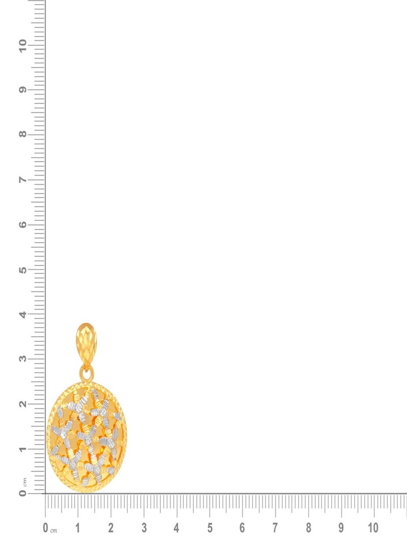 Malabar Gold and Diamonds 22 Carat 916 Purity Two Tone Gold Pendant PD4118726T For Women  - Image 5