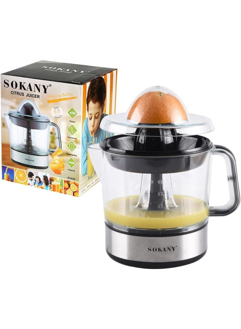 Sokany Electric Citrus Juicer SK-623D, 45W, 0.7L – Automatic Orange & Lemon Juicer with Dual-Direction Rotation, Transparent Lid, Easy to Clean, 1 Year Warranty - Image 3