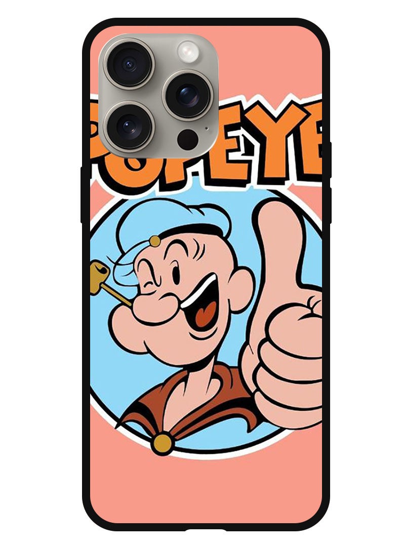 Theodor Protective Case Anti Scratch Shock Proof Bumper Cover For iPhone 15 Pro Max Popey Thumbs up - Image 1