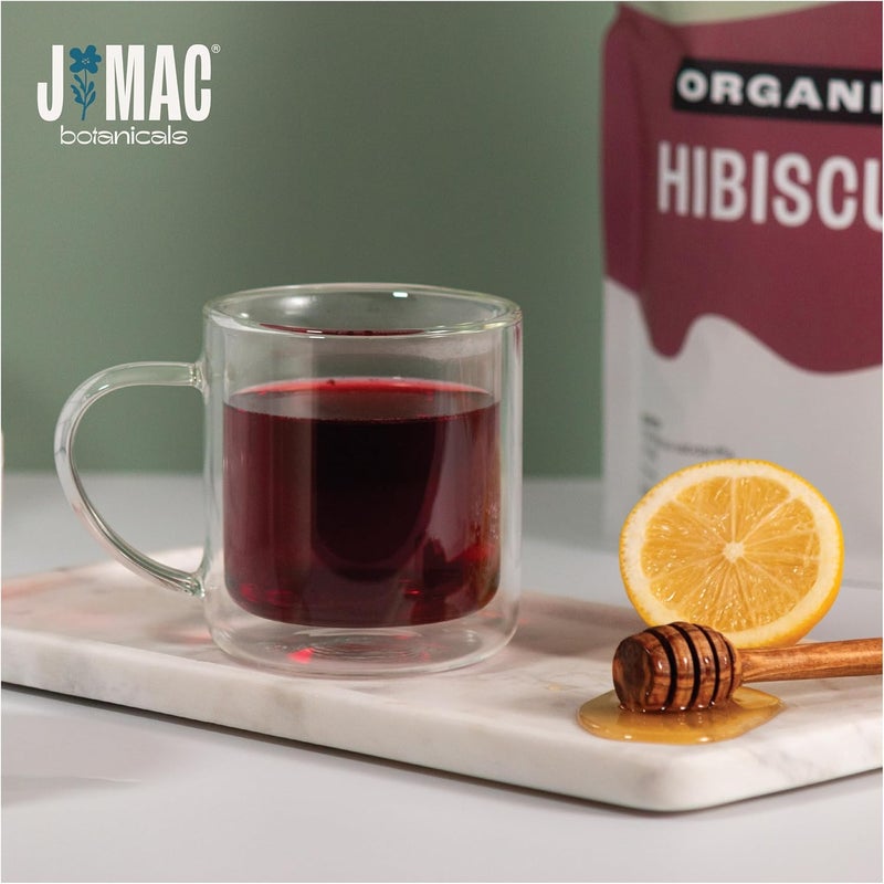 J MAC BOTANICALS Organic Hibiscus Flowers - 32 oz (2 Pounds) - Cut & Sifted Hibiscus Tea - Image 3