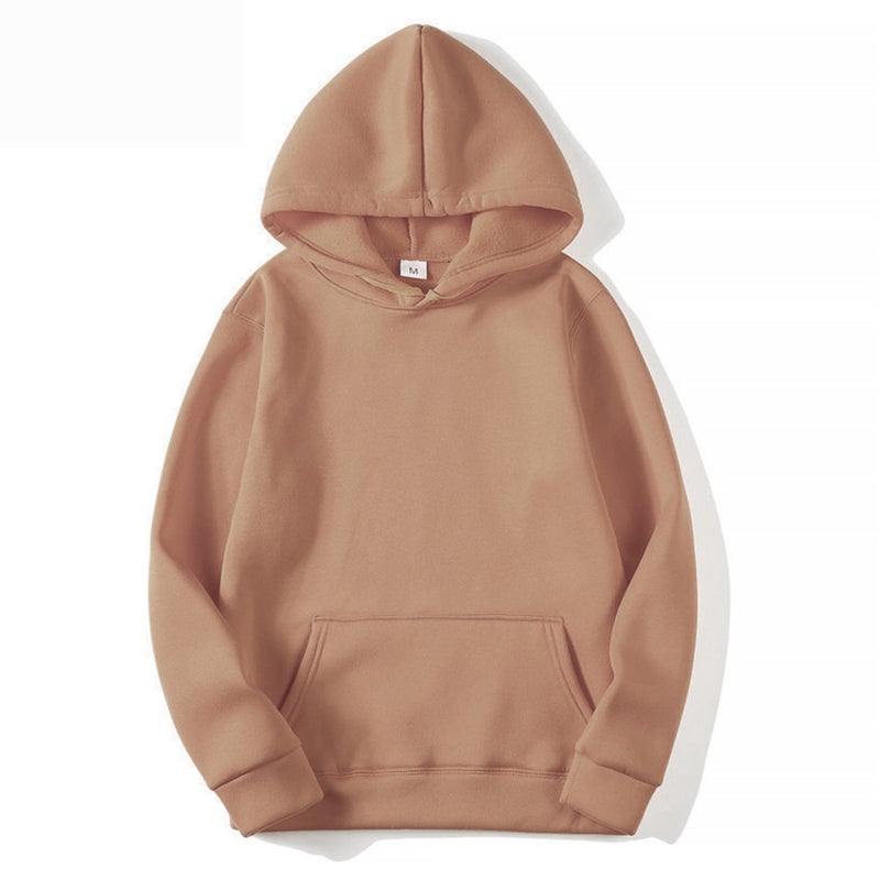 Thick Solid Color Hoodie Unisex 18 Colors Sportswear CAMEL 
