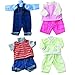 Constructive PlaythingsGAN61 Washable Clothing for 1214 Inch Baby Dolls Set of 4 Outfits - Image 3