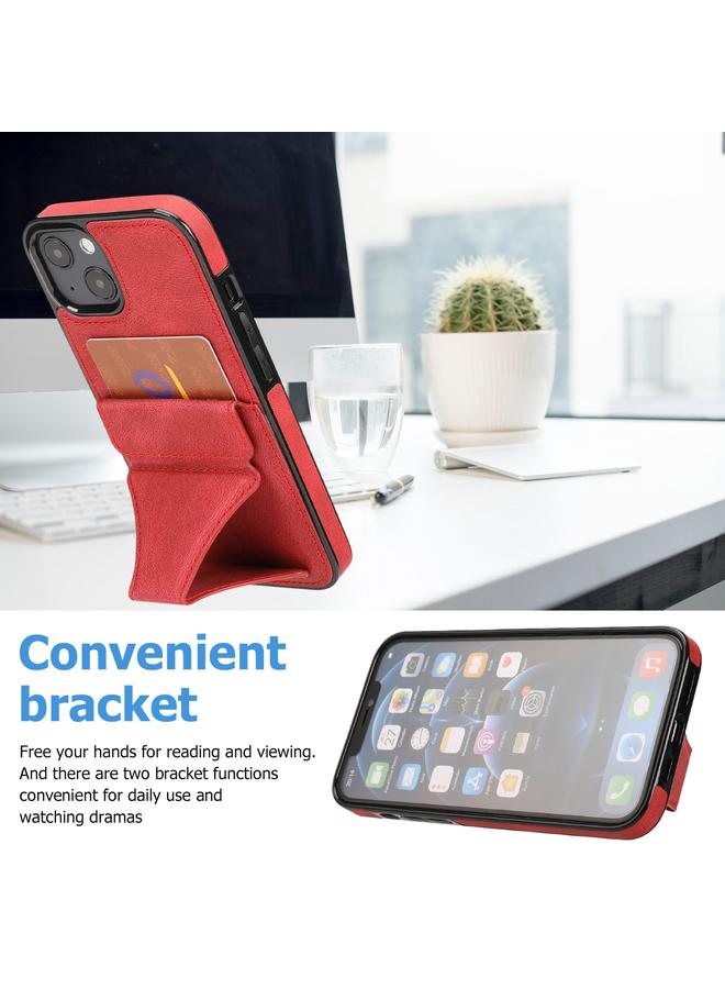 Zaboon Case For iPhone 13 mini Ultra-thin Shockproof Protective Case with Holder & Metal Magnetic Function - Image 4