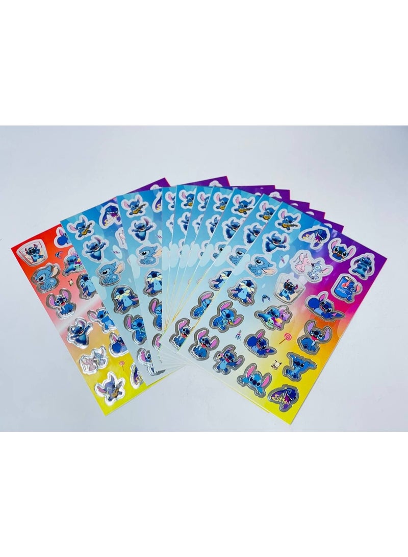 The stickers are laser-cut cups that will be placed on notebooks and cups, and the labels can be colored with your child's favorite cartoon characters and stars. There are boy and girl designs. The pack contains 10 sheets. - Image 1