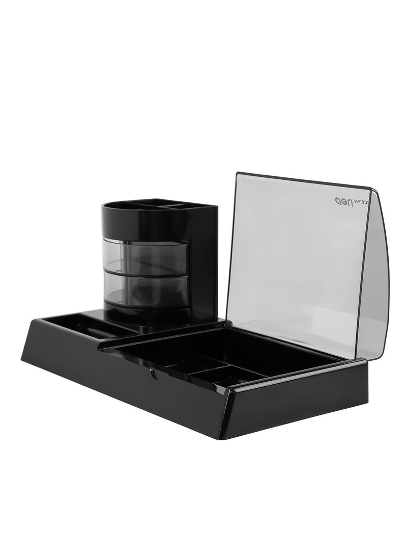 Deli E903 Desk Organizer - 262脳129脳115mm, Black - Image 3