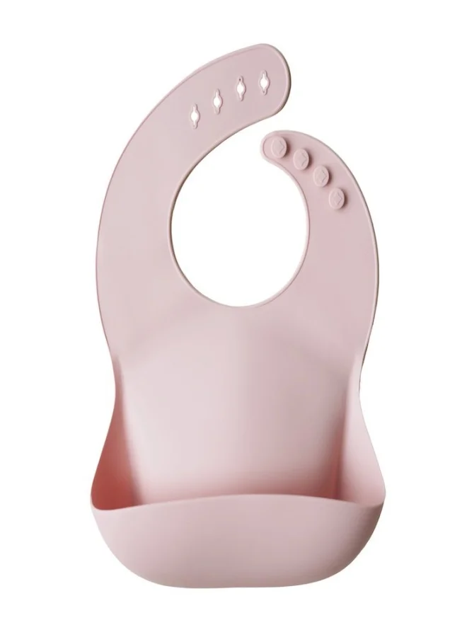 mushie Adjustable Silicone Baby Bib - Blush