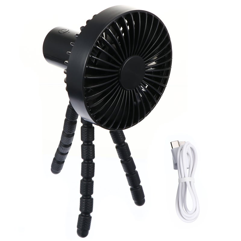 Flexible Tripod Fan Silent Rechargeable Outdoor Cooling Fan Portable Air Cooler - Image 1