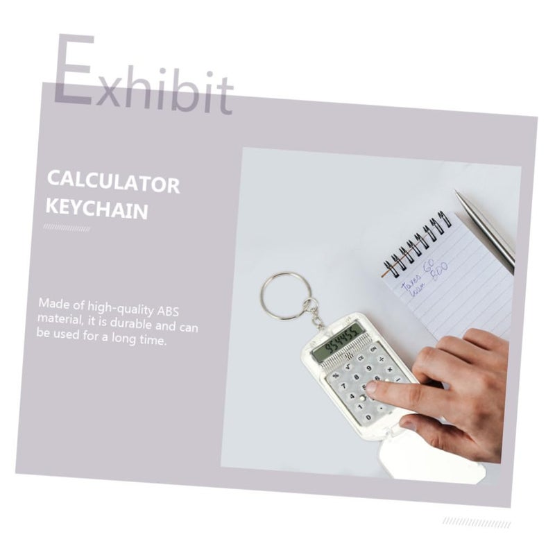 Purple Mini Keychain Calculator 4 Pack Portable Pocket Calculators For School Students And Daily Use - Image 4