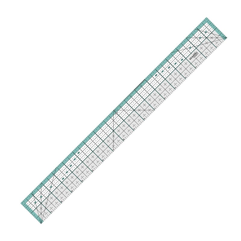 KEARING 18x2 Metal Edge Acrylic Quilting Ruler 3mm Thick with Laser Grid Sewing and Quilting Supplies with Cutting Edge NonSlip Backing for Rotary Cutter Fabric Cutting - Image 2