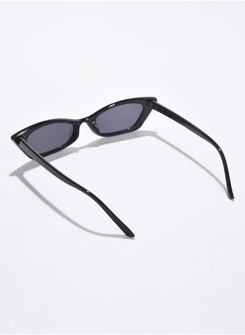 Haute Sauce Black Lens Black Cateye Sunglasses  - Image 4