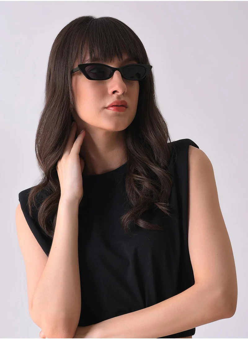 صوص هاوت Black Lens Black Cateye Sunglasses