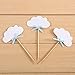 Giuffi 24 Pack White Cloud Cupcake Toppers Kids Birthday Party Decors by Giuffi - Image 2
