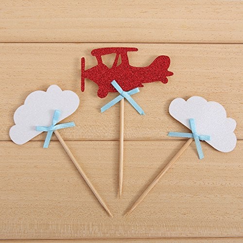 Giuffi 24 Pack White Cloud Cupcake Toppers Kids Birthday Party Decors by Giuffi - Image 5