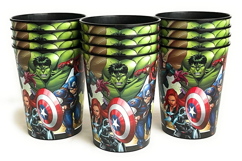 Unique Marvel Avengers Superhero Birthday Party Supplies Set of 12 16oz Plastic Reusable Favor Cups - Image 2