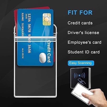 AccuPrints Pack of 2 Metal Badge Id Card Holders with Silicon Card Holder for Office Employee and Staff Retractable YOYO Badge Reel Steel and Black Lanyard for Id Cards - Image 5