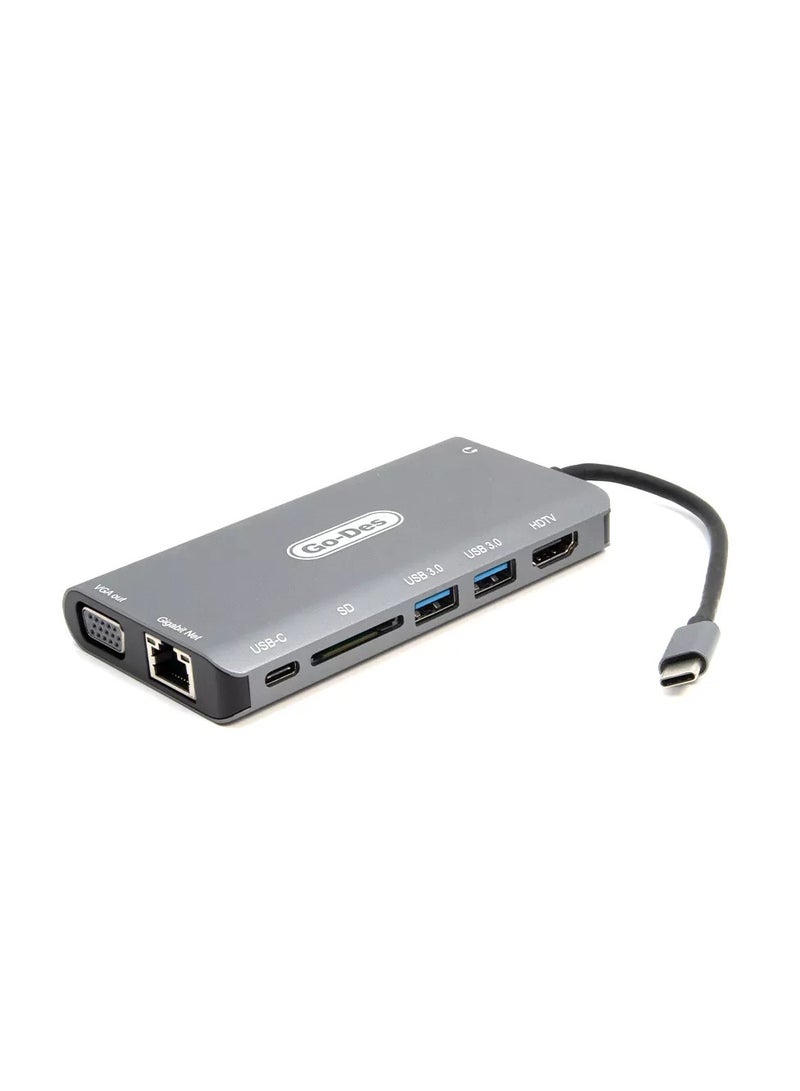 Go-Des USB-C HUB Adapter GD-8792 - Image 1