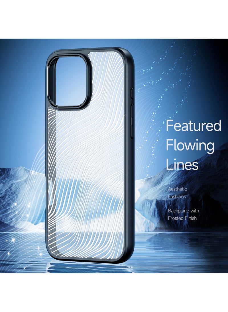 دوكس دوتشيز ايمو جراب لموبايل ايفون 16 برو ماكس جراب نحيف وشفاف مطفي مصنع من البولي يوريثين الحراري بولي كربونات البولي بروبلين سيليكون - اسود - Image 2