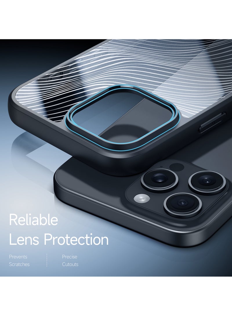 دوكس دوتشيز ايمو جراب لموبايل ايفون 16 برو ماكس جراب نحيف وشفاف مطفي مصنع من البولي يوريثين الحراري بولي كربونات البولي بروبلين سيليكون - اسود - Image 4