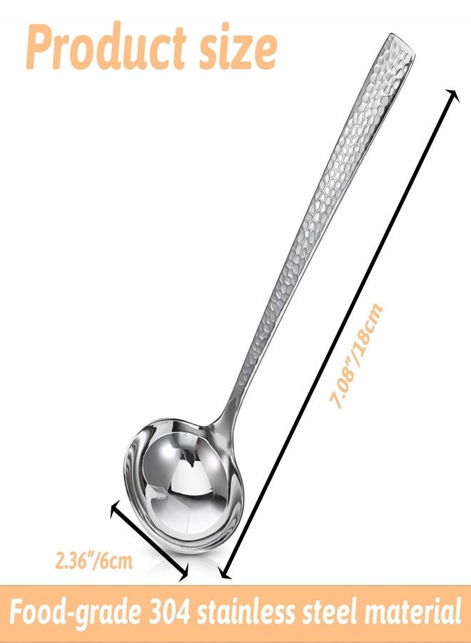 Psyqtsuary Gravy Ladle Stainless Steel 7.8'' Soup Ladles for Serving Small Soup Ladle Sauce Premium Verona Gravy Ladles Heavy Duty with Deep Bowl - Image 2