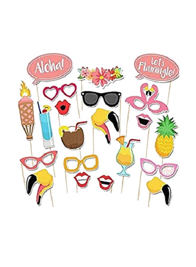 NIBEMINENT 21-Piece Hawaii Beach Style Photo Booth Prop - Image 1