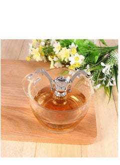 SYOSI 2pcs Stainless Steel Tea Strainer Silicone Tea Infuser Stainless Tea Kettle Metal Tea Strainer Stainless Steel Coffee Infuser Fine Mesh Tea Strainer Rubber Tea Infuser Tea Leaker  - Image 4